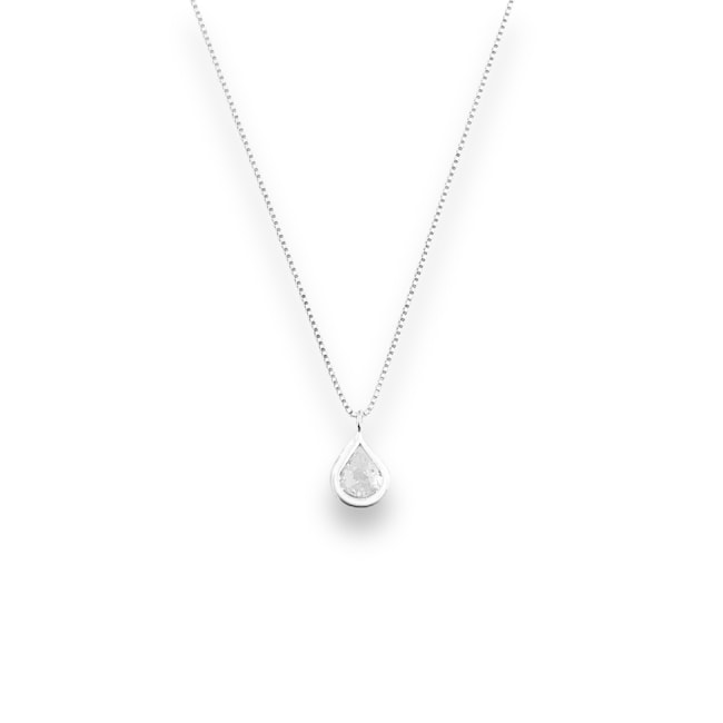 Conjunto De Gota com Zircônia Cristal - 40cm