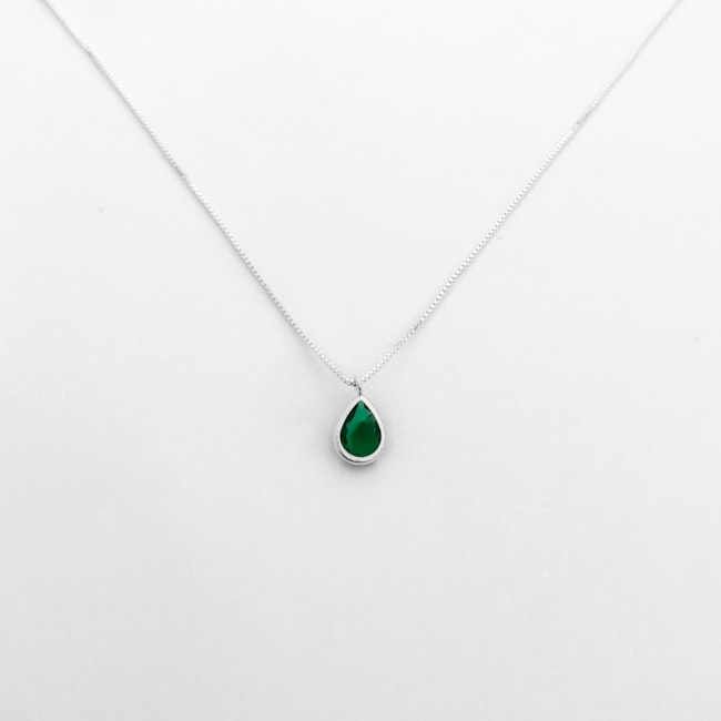 Conjunto de Gota em Zircônia Verde 