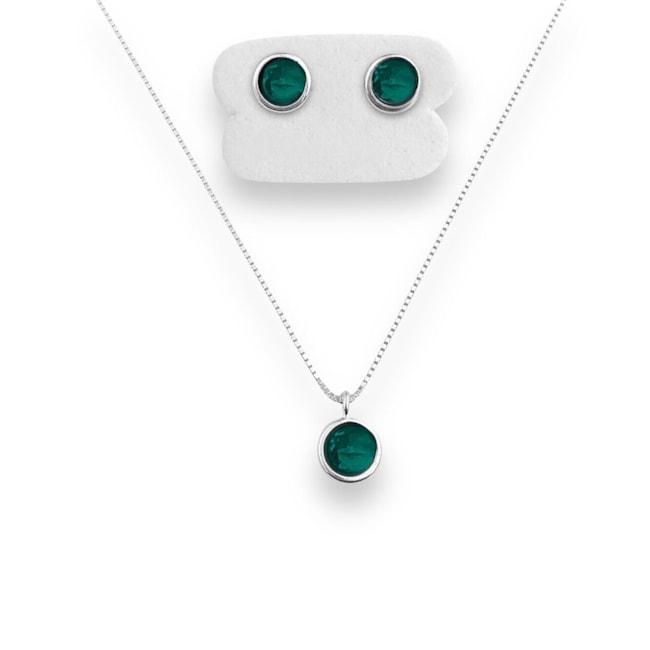 Conjunto em Zircônia Turmalina da Paraíba - 40cm