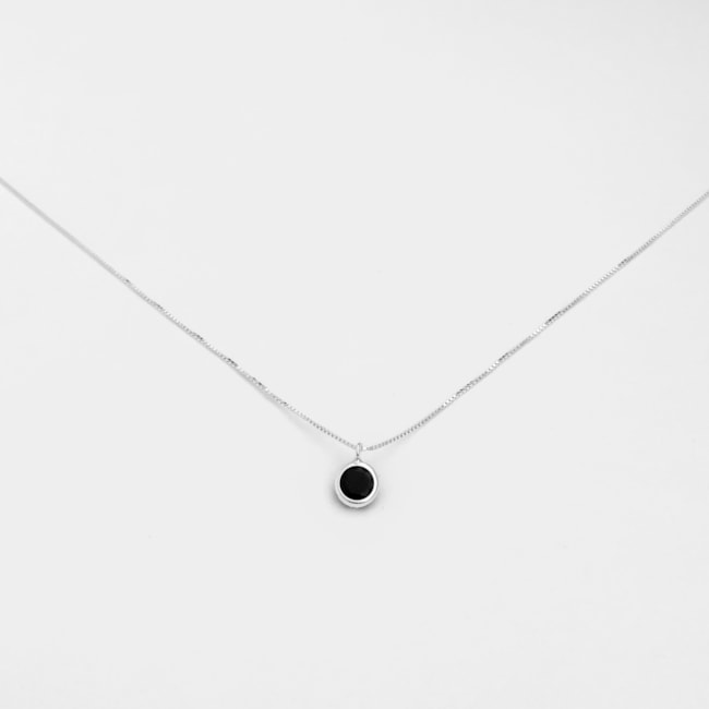 Conjunto Redondo com Zircônia Preta 