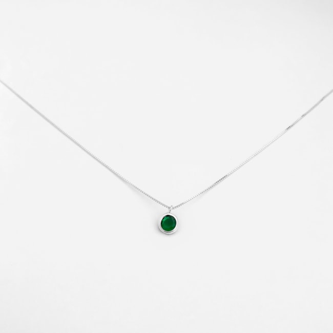 Conjunto Redondo com Zircônia Verde