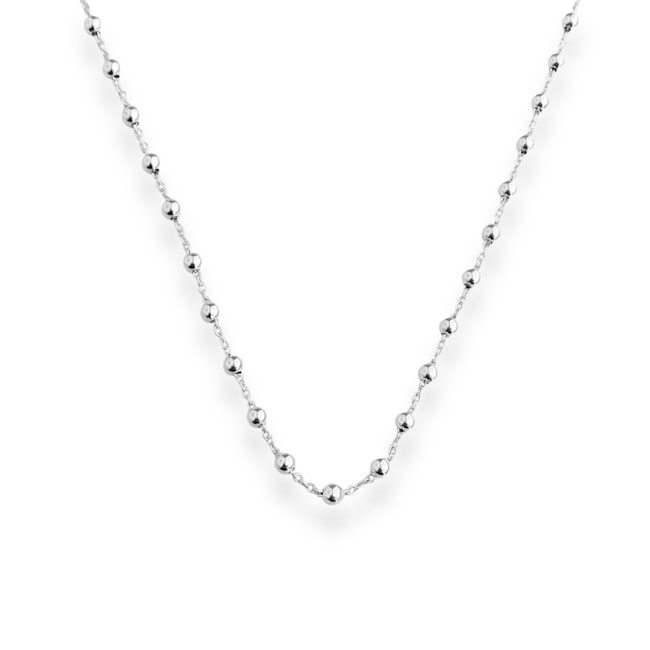 Corrente Branca com Bolinhas - 40cm