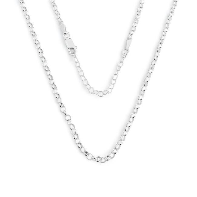 Corrente Branca Elo Português - 40cm