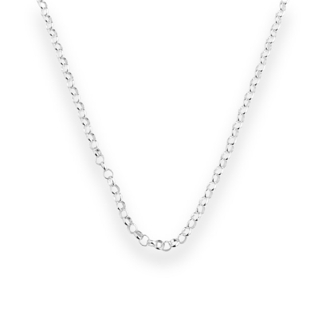 Corrente Branca Elo Português - 40cm