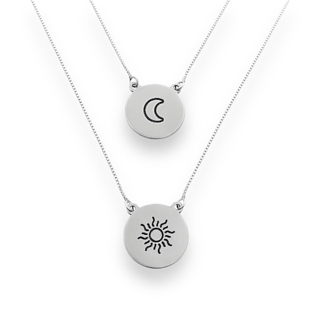 Escapulário com Sol e Lua - 70cm