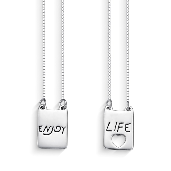 Escapulário Enjoy Life com Coração Vazado - 70cm