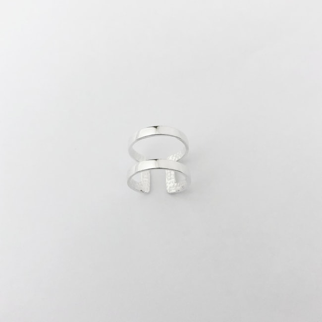 Falange Aro Duplo Liso Ajustável 