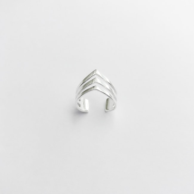 Falange Aro Triplo em V Ajustável