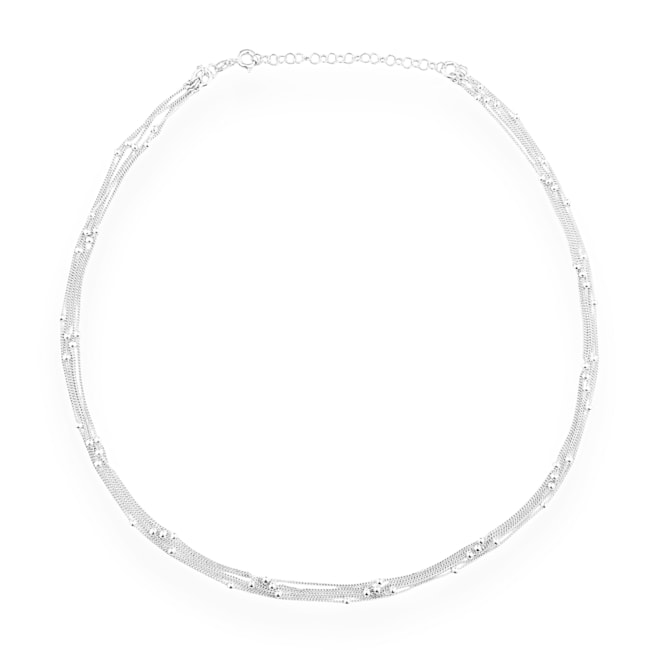 Gargantilha 5 Fios e Bolinhas - 40cm 