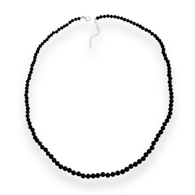 Gargantilha Ágata Negra - 50cm     