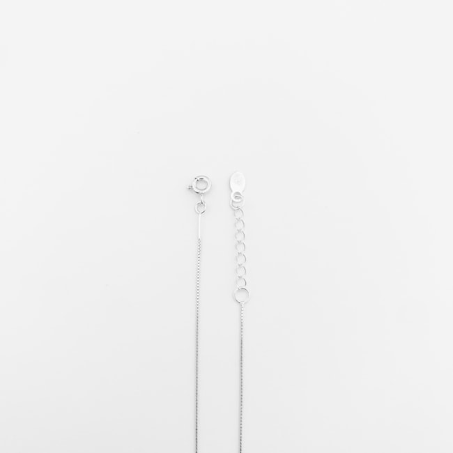 Gargantilha com Coração Rosa em Zircônias – 40cm