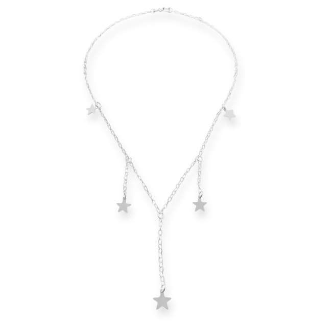 Gargantilha com Estrelas Lisas - 40cm