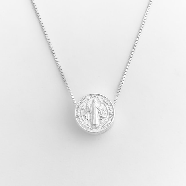 Gargantilha com Medalha de São Bento - 45cm
