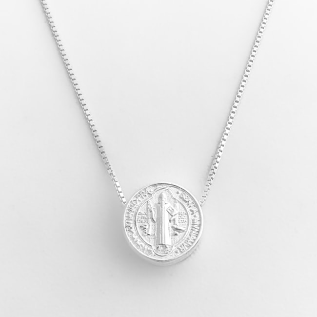 Gargantilha com Medalha de São Bento - 45cm