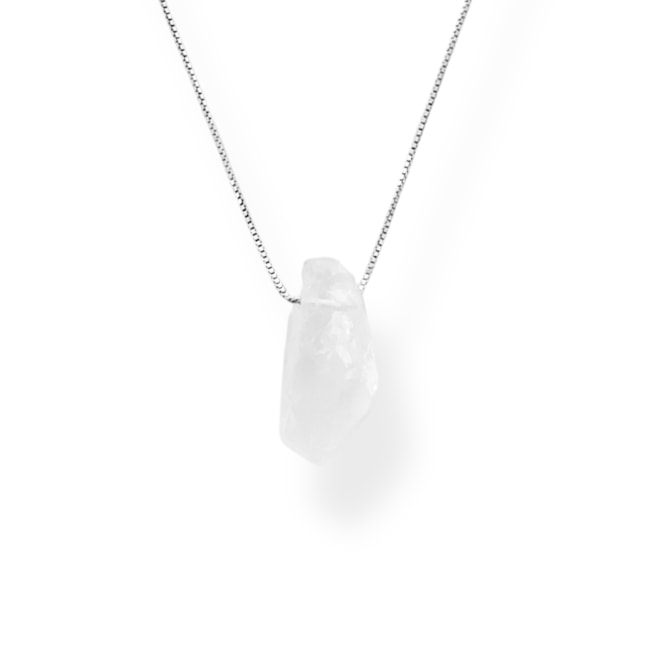 Gargantilha com Pedra de Cristal - 45cm