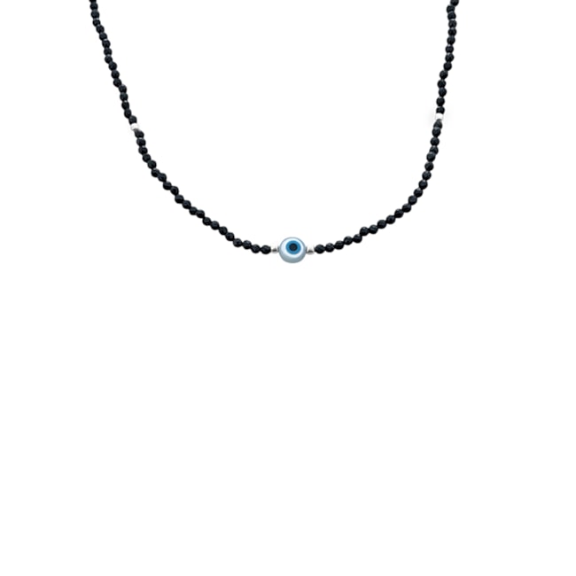 Gargantilha com Pedrinhas e Olho Grego