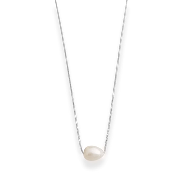 Gargantilha com Pérola Arroz - 35cm
