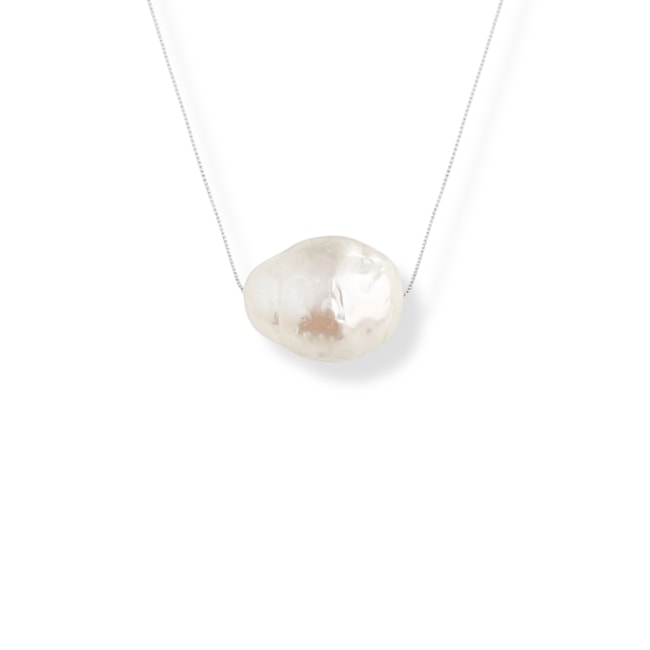 Gargantilha com Pérola Shell Oval - 40cm
