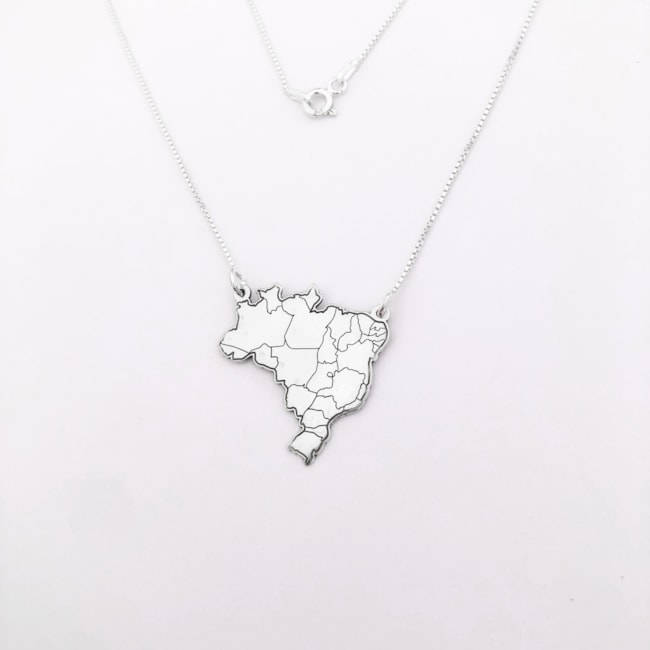 Gargantilha com Pingente Mapa do Brasil