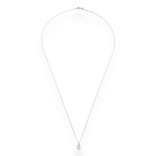 Gargantilha com Ponto de Luz Gota Zircônia de Gota - 45cm