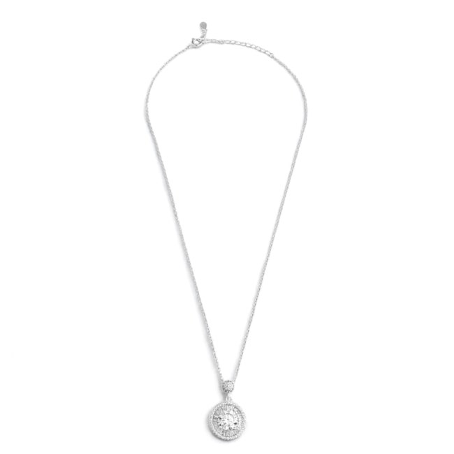 Gargantilha com Zircônia Cristal Redonda Craveja em Vidrilhos - 40cm