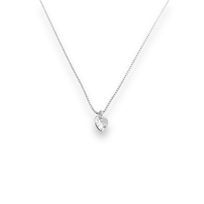 Gargantilha com Zircônia de Coração - 40cm
