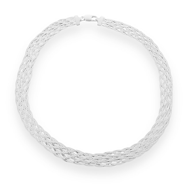 Gargantilha de 8 fios Trançada - 45cm