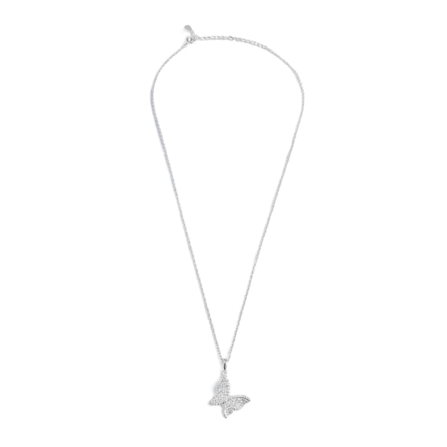 Gargantilha de Borboleta Cravejada de Zircônia Cristal - 40cm