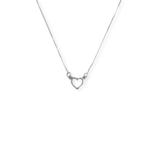 Produto Gargantilha de Coração Vazado Pequeno 40cm