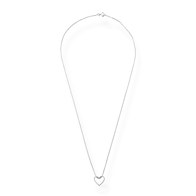 Gargantilha de Coração Vazado Pequeno  - 50cm