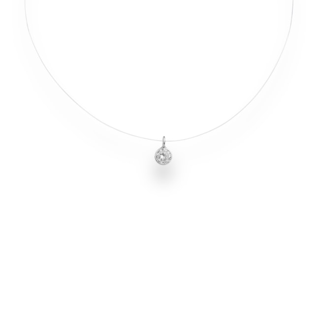 Gargantilha de Fio de Nylon com Ponto de Luz - 40cm  