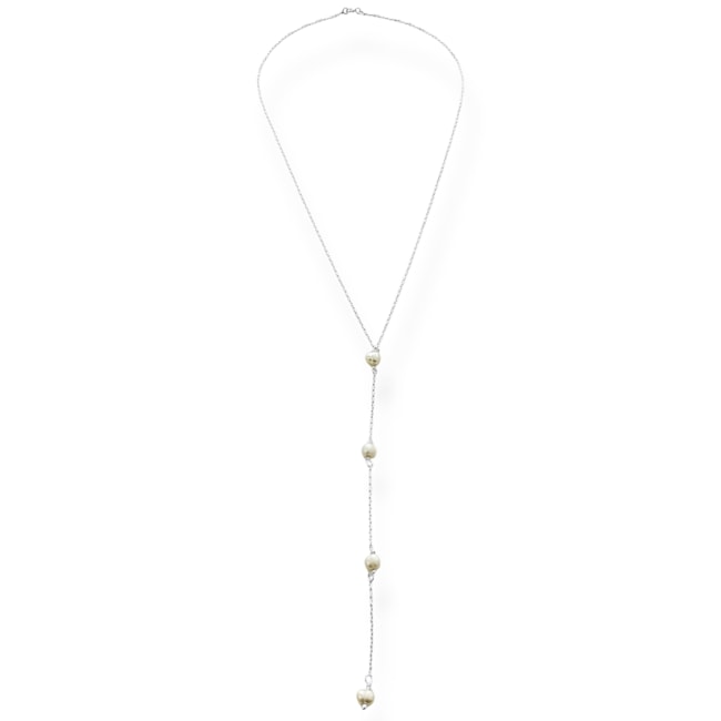 Gargantilha de Gravatinha com Pérola Batata - 50cm