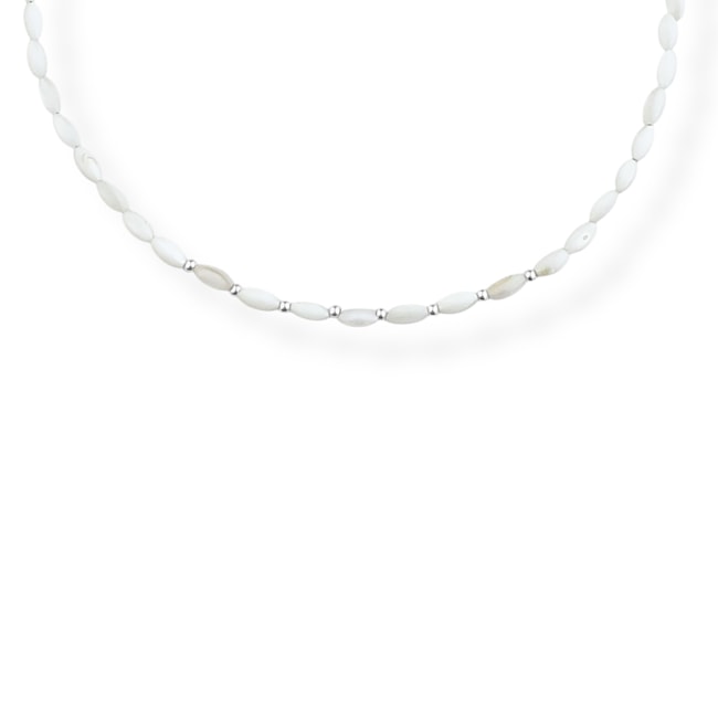 Gargantilha de Madrepérola com Bolinhas - 38cm