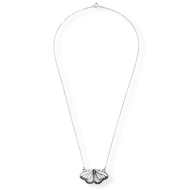 Gargantilha de Mariposa Vazada Envelhecida - 45cm