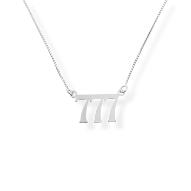 Gargantilha de Número "777" - 40cm 