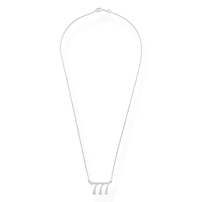 Gargantilha de Número "777" - 40cm 