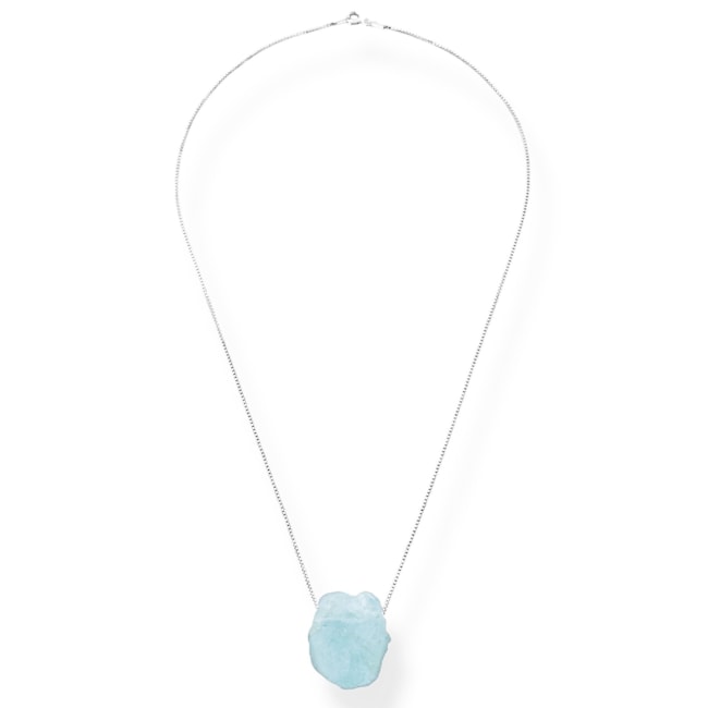 Gargantilha de Pedra Água Marinha - 45cm 