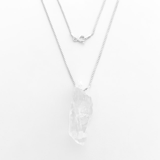 Gargantilha de Quartzo Transparente - 45cm