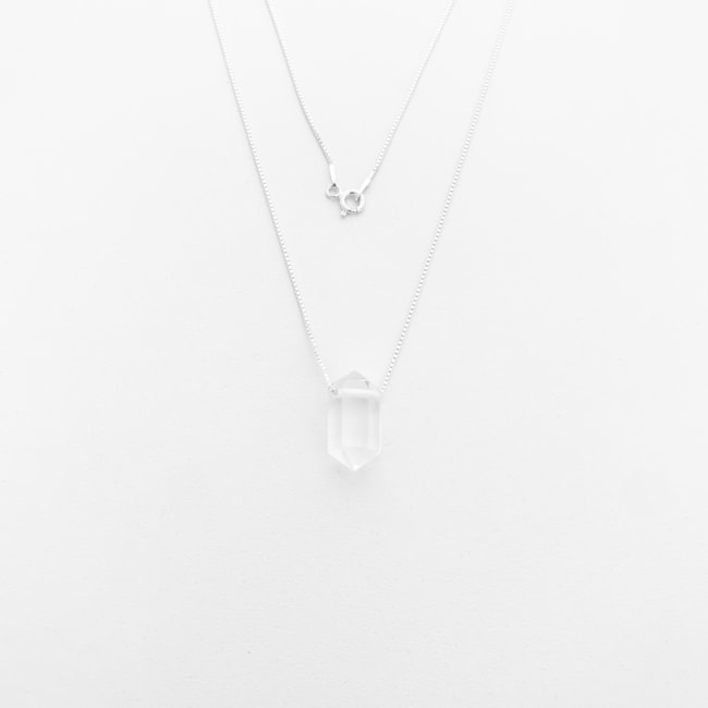 Gargantilha de Quartzo Transparente - 50cm
