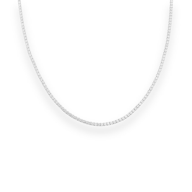 Gargantilha de Riviera com Zircônia Cristal - 35cm 