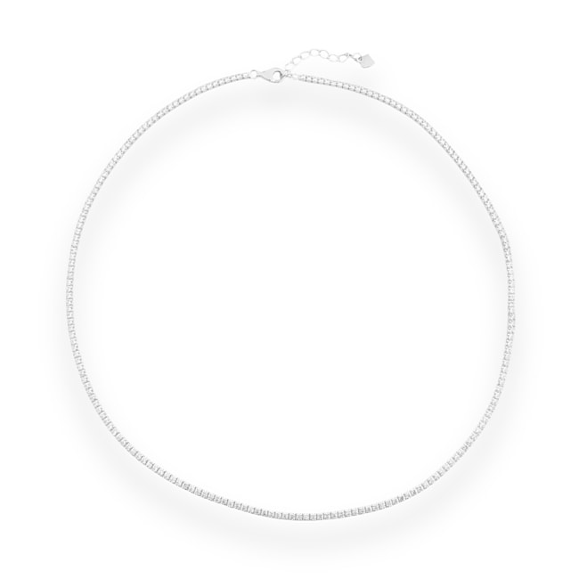 Gargantilha de Riviera com Zircônia Cristal - 35cm 