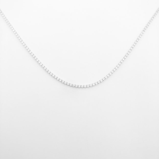 Gargantilha de Riviera com Zircônias Transparentes - 40cm