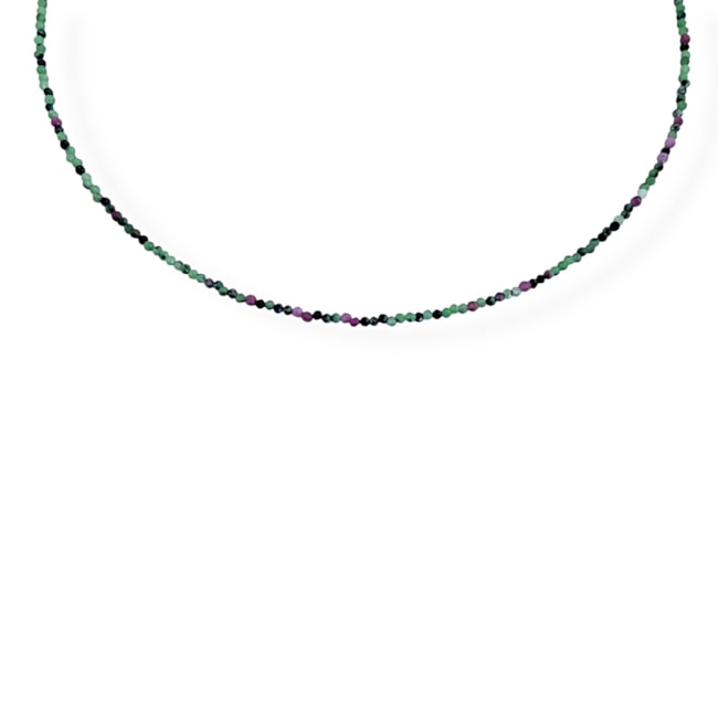 Gargantilha de Rubi com Zoisita - 38cm