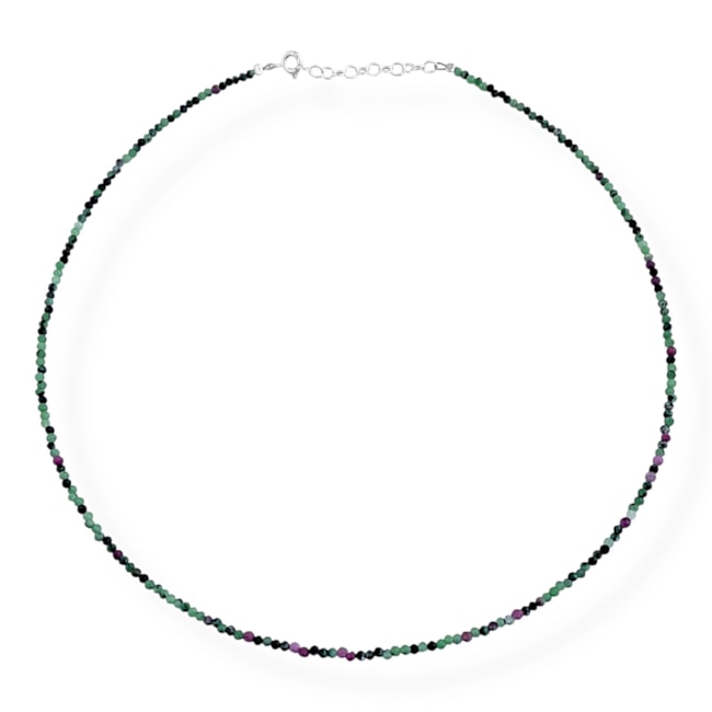 Gargantilha de Rubi com Zoisita - 38cm