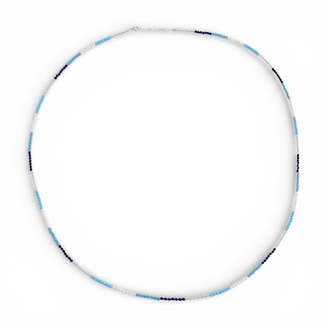 Gargantilha de Zircônia Cristal Cinco Tons - 70cm