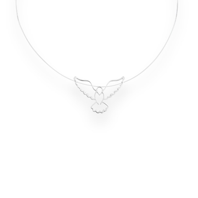 Gargantilha Fio de Nylon com Espírito Santo - 40cm