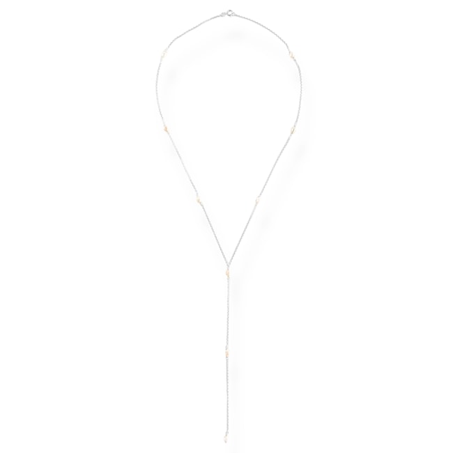 Gargantilha Gravata com Pérola Pão - 55cm