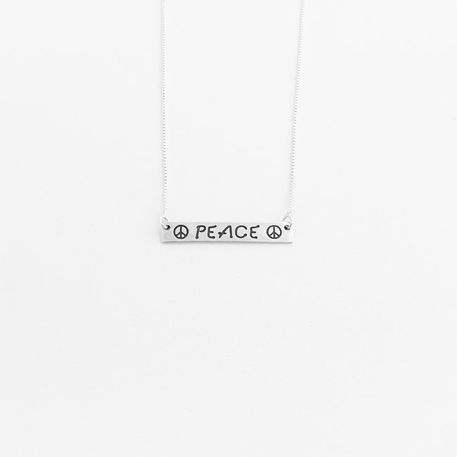 Gargantilha "Peace" com Símbolo da Paz - 40cm