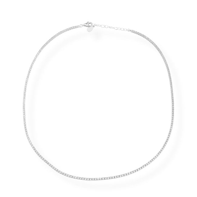 Gargantilha Riviera Cravejada com Zircônias - 36cm
