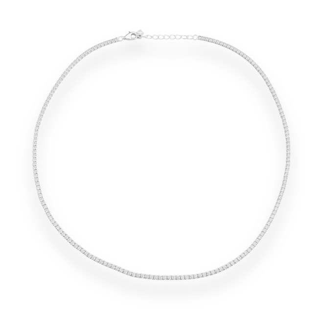 Gargantilha Riviera Cravejada com Zircônias - 36cm